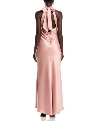 Sleeveless Satin Gown - Exclusive