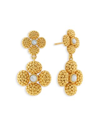 Capucine De — Capucine De Wulf Blue Labradorite Berry Clover Convertible Duo Earrings