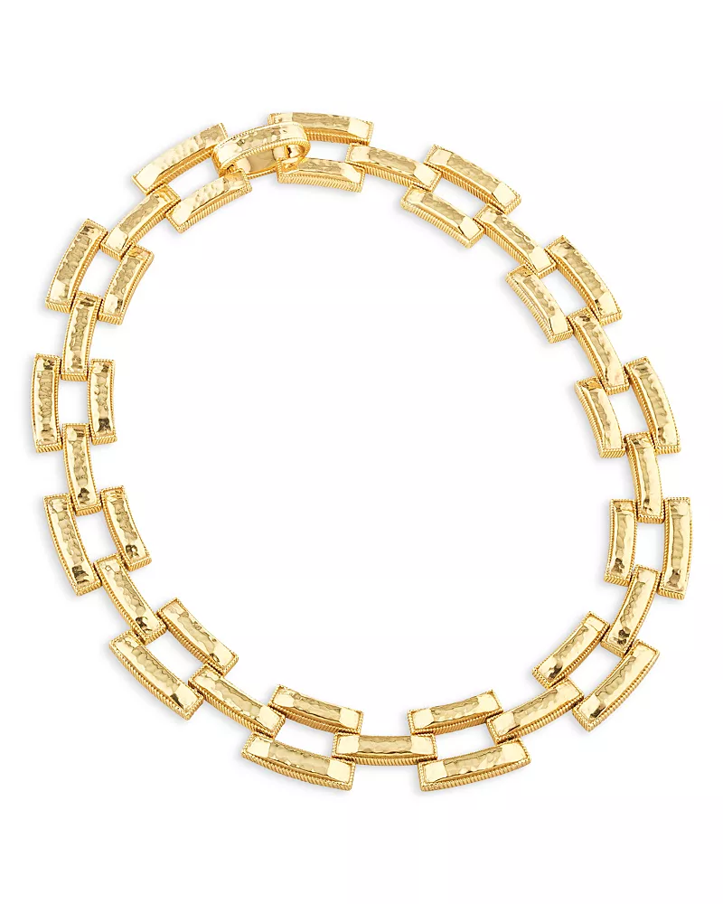Capucine De Wulf Pathway Link Collar Necklace in 18K Gold Plated, 17
