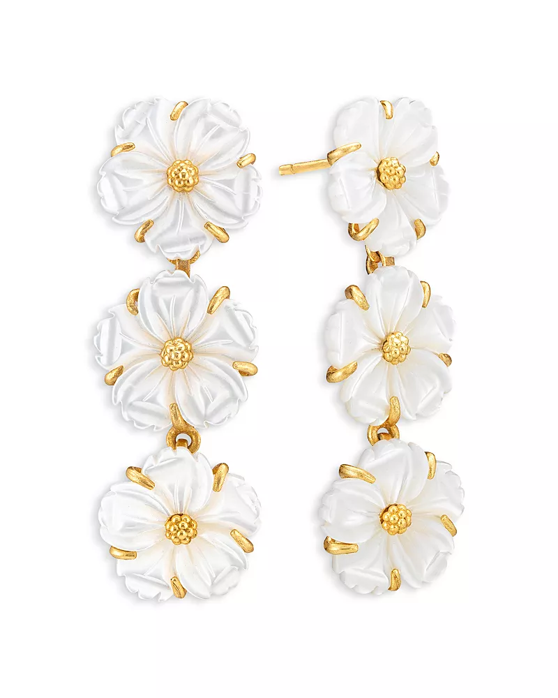 Capucine De Wulf Mermaid Garden Petite Linear Earrings