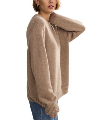 Oversized Cashmere Crewneck Pullover Sweater
