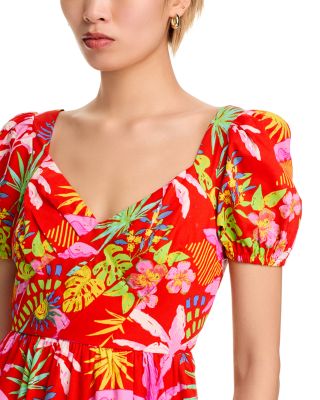 Floral Cutout Tie-Back Midi Dress - Exclusive