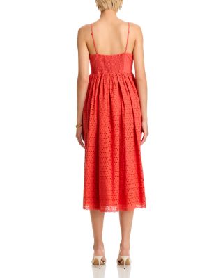 Eyelet V-Neck Dress - Exclusive