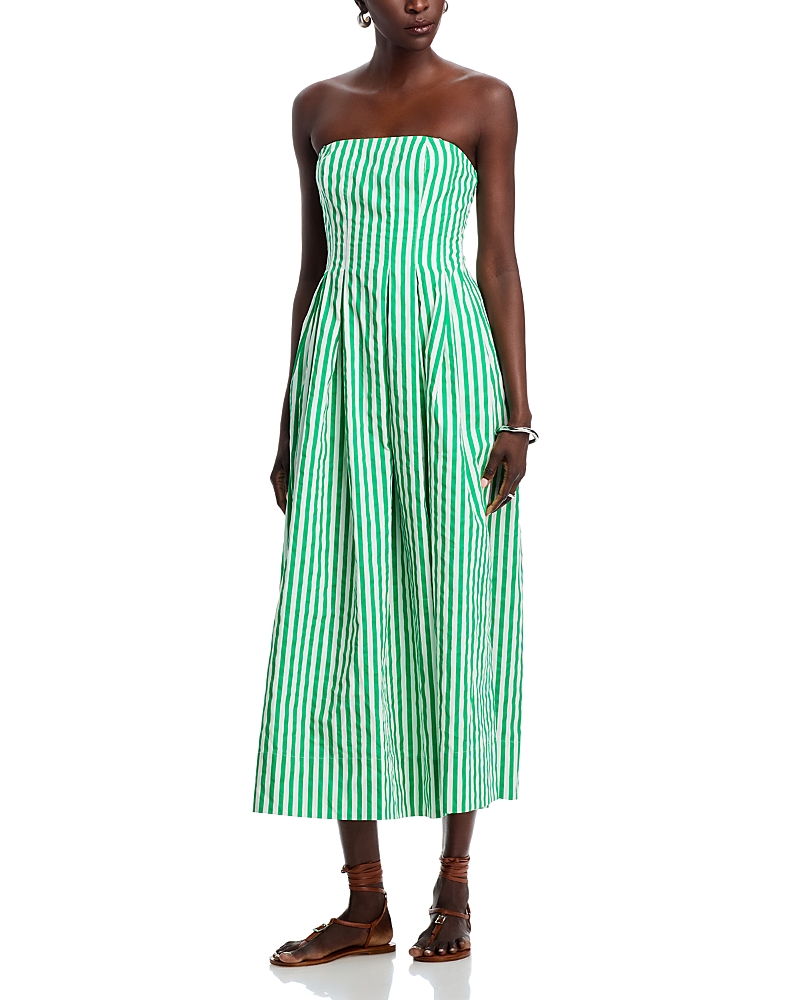 AQUA STRAPLESS STRIPED MAXI DRESS - EXCLUSIVE