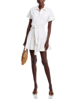 Belted Short Sleeve Shirtdress