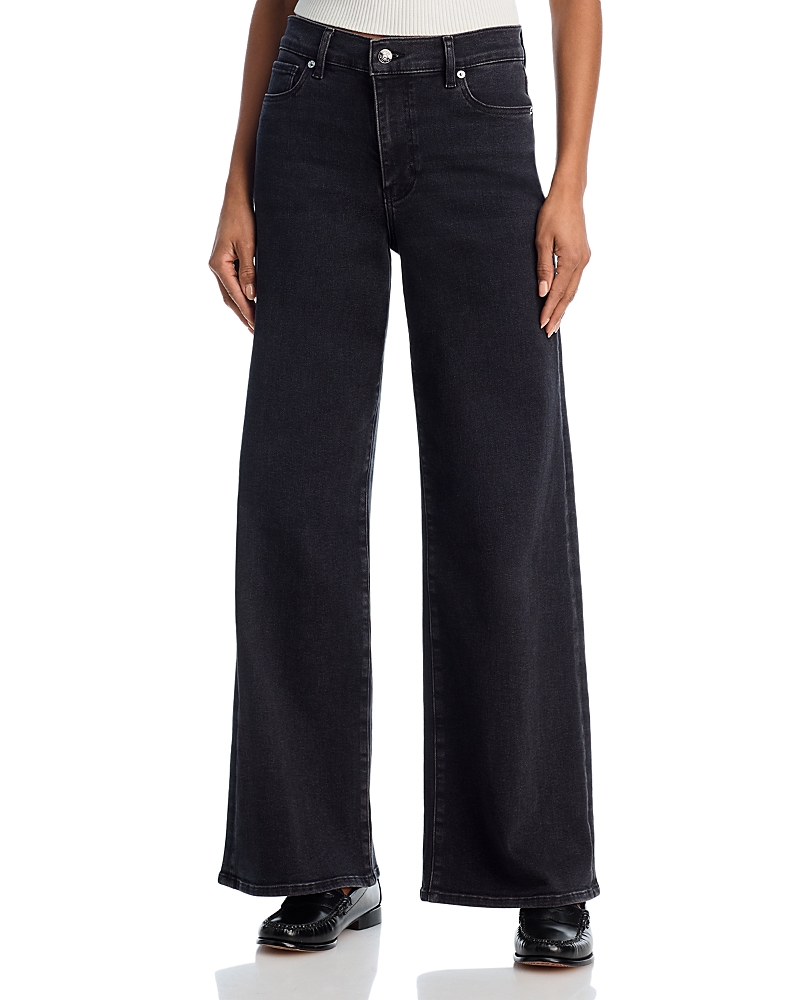 Frame Le Slim Palazzo High Waist Wide Leg Jeans In Black