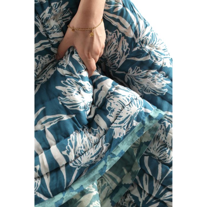Deep Sea Coral Handcrafted Cotton Quilt