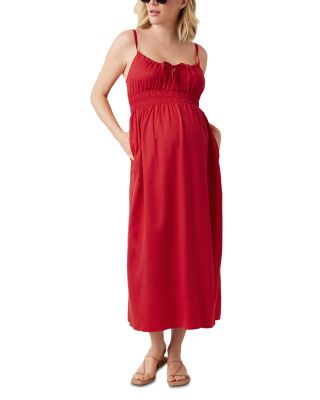 Maternity Strappy Midi Dress