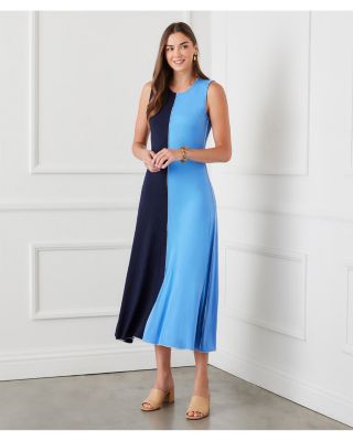Color Blocked Midi Dress