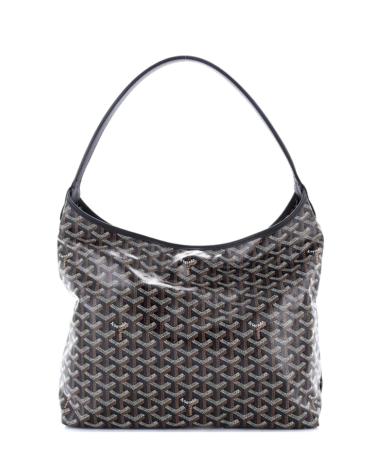 Pre-owned Pre-owned Goyard Goyard Boheme Hobo Coated Canvas In Black