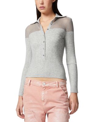 PINKO - Makalu Ribbed Polo Top