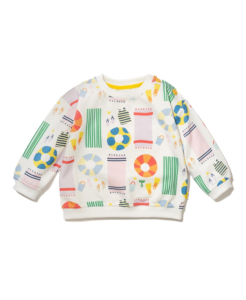 Shop Mon Coeur Unisex Recycled Cotton Beach Sweatshirt - Baby In Natural/beach