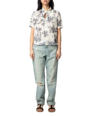 Topher Coton Tropical Island Top