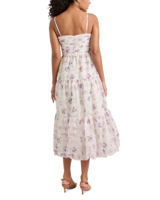 Joie Tossed Poppies Sleeveless Midi Dress