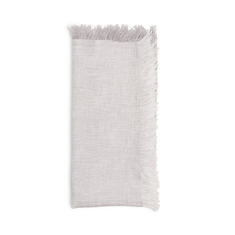 Kim Seybert Chambray Fringe Napkin In Gray