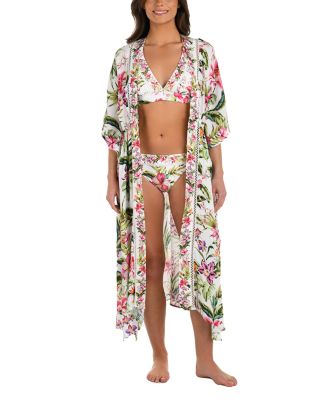 Polynesian Kimono Swim Cover-Up
