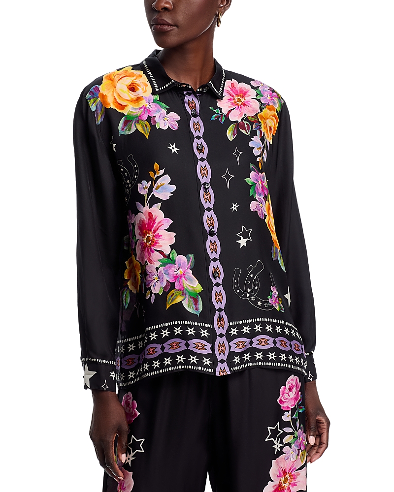 Johnny Was Rosalynda Button Down Shirt In Western Kasumi In Kasumi