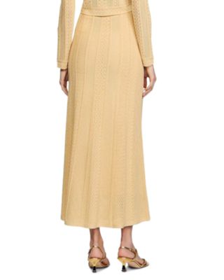 Pointelle Knit Maxi Skirt 