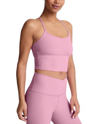 Spacedye Slim Racerback Cropped Tank in Pink Haze