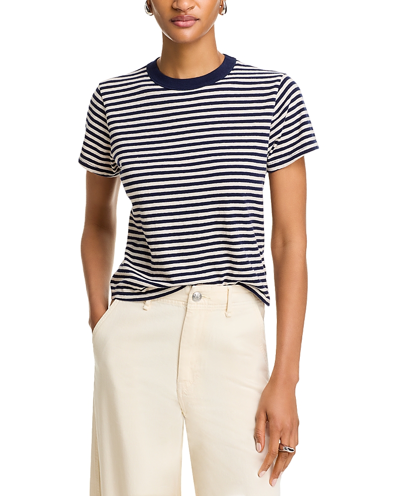 VELVET BY GRAHAM & SPENCER VELVET BY GRAHAM & SPENCER STRIPED CREWNECK TEE