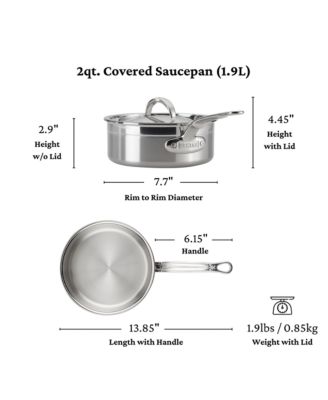 ProBond&reg; Forged 2-Quart Professional Clad Stainless Steel Saucepan with Lid