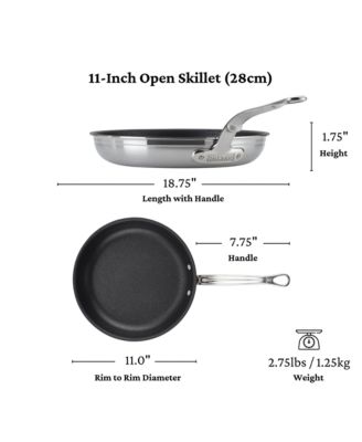 ProBond&amp;reg; Forged 11&amp;quot; Professional Clad Stainless Steel Skillet with TITUM Nonstick