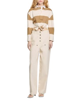 Striped Polo Neck T-shirt 