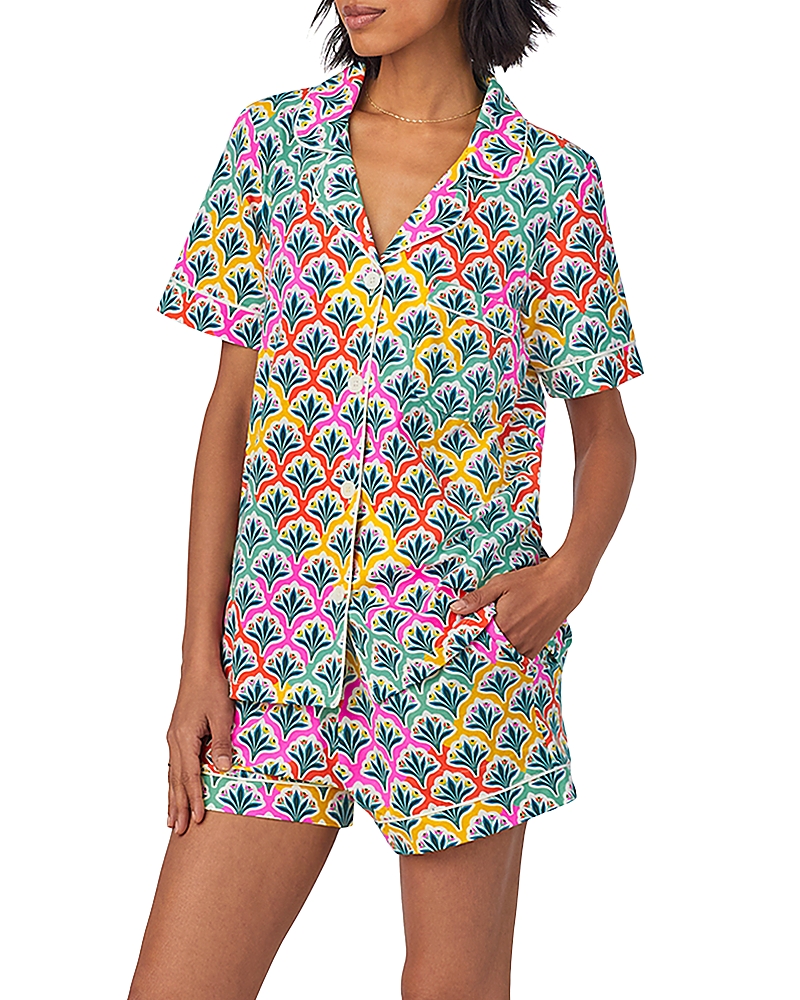Bedhead Pajamas Printed Short Sleeve Boxer Pajama Set In Camilla