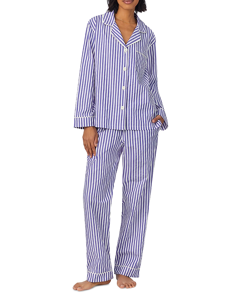 Shop Bedhead Pajamas Striped Long Pajama Set In Navy D Stripe