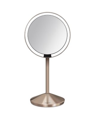 5" Sensor Travel Makeup Mirror, 10x Magnification & Adjustable Brightness