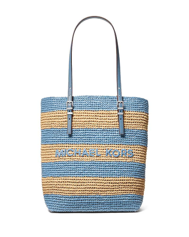 Michael Kors Quinn Large Hand-crocheted Tote Bag In Chambray