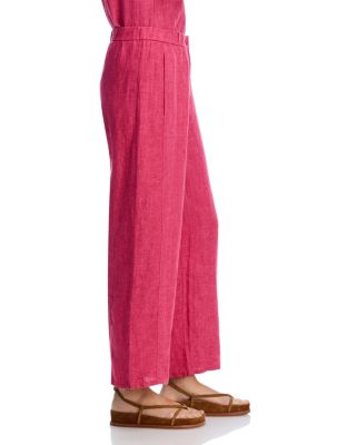 Linen Wide Ankle Pants