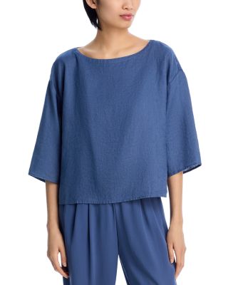 Eileen Fisher - Linen Boat Neck Top