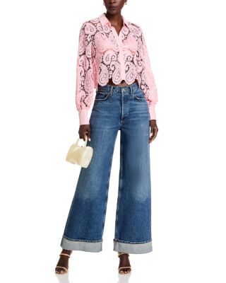 Odelia Lace Crop Blouse