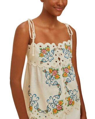 FARM Rio Grandmas Treasure Off White Blouse | Bloomingdale's Women
