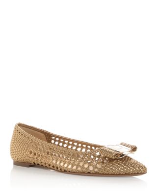 FERRAGAMO - Women's Zia Woven Flats
