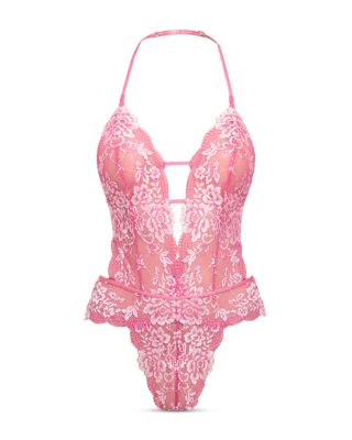 Plunging Stretch Lace Teddy