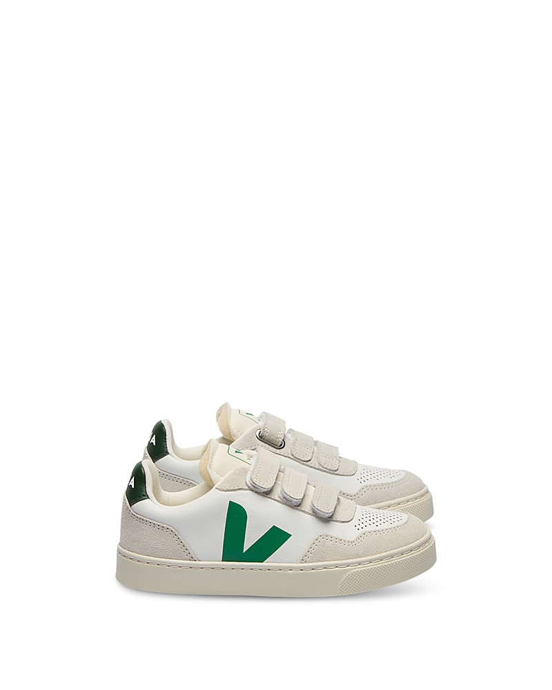 Veja Kids O.t Leather Small V-90 Trainers In Emeraude