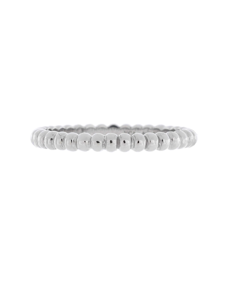 Pre-owned Pre-owned Van Cleef & Arpels Van Cleef & Arpels Small Perlee Ring 18k White Gold