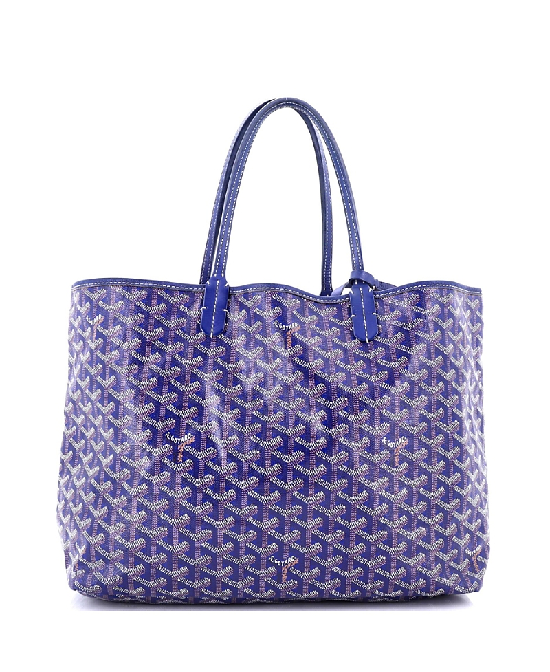Pre-owned Pre-owned Goyard Goyard Pm Saint Louis Tote Coated Canvas In Blue