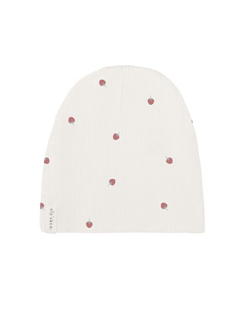 Ely's & Co. Unisex Cotton Ribbed Beanie - Baby In Strawberry