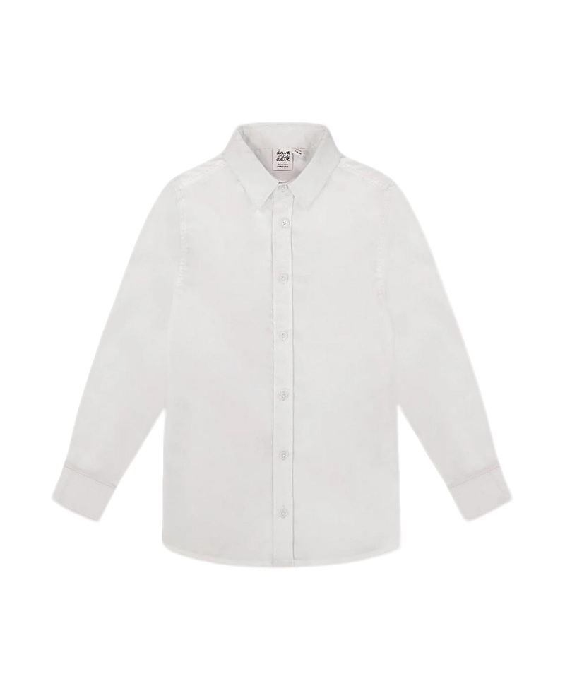 Deux Par Deux Boys' Long Sleeve Button Down Shirt - Little Kid In White