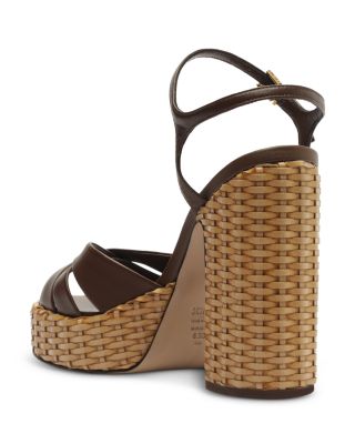 Women&#39;s Keefa Straw High Heel Platform Sandals