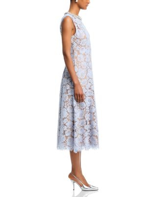 Embellished Lace Midi Dress