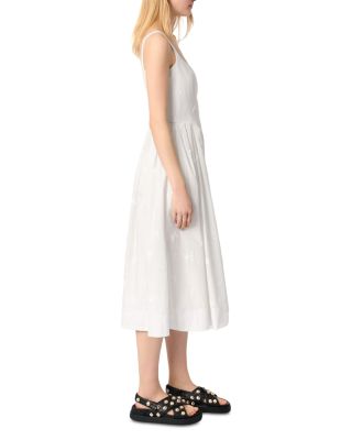 Embroidered Midi Dress