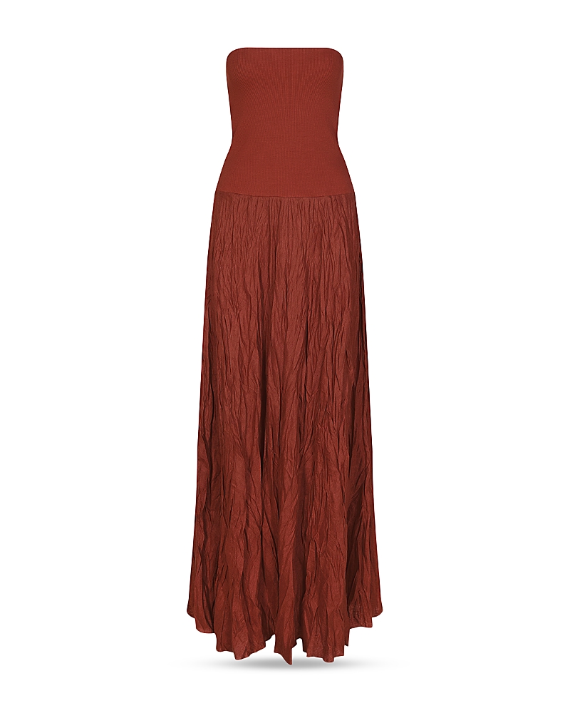 Johanna Ortiz Sound Ankle Skirt Swim Cover-up In Mocca