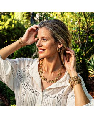 Meadow Wildflower Cuff Bracelet in 18K Gold Plated