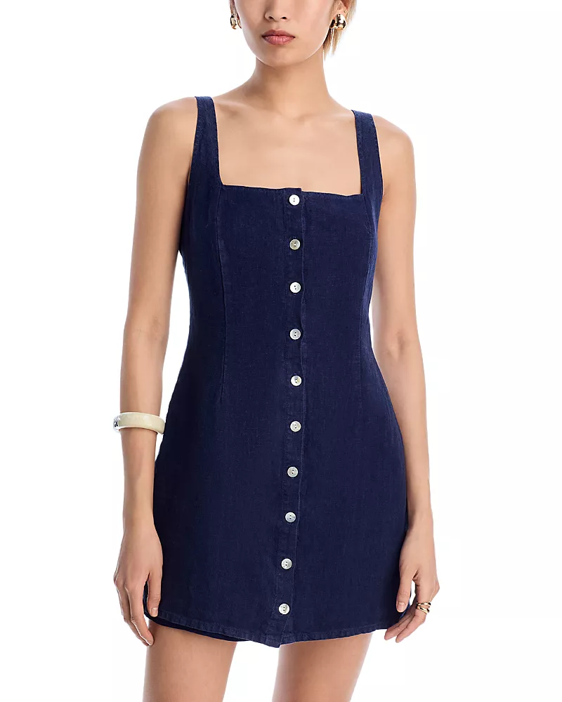 Bella Dahl Square Neck Button Front Mini Dress