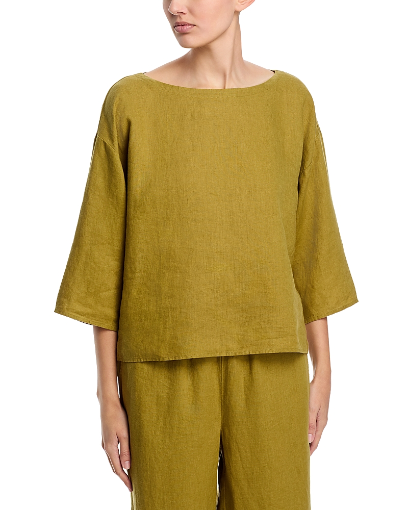 Eileen Fisher Boat Neck Top In Corin