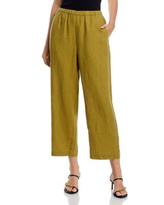 Eileen Fisher - Straight Leg Linen Pull On Pants